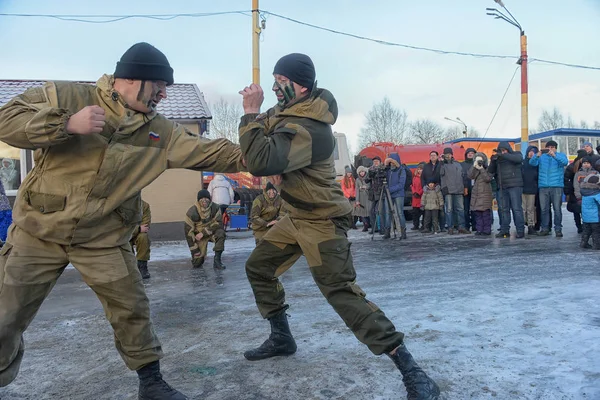 Russie Severodvinsk 2016 Manifestation Sur Les Combats Corps Corps Des — Photo