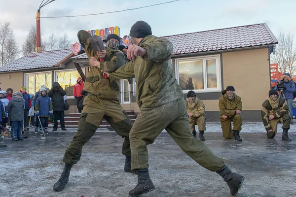 Russie Severodvinsk 2016 Manifestation Sur Les Combats Corps Corps Des — Photo