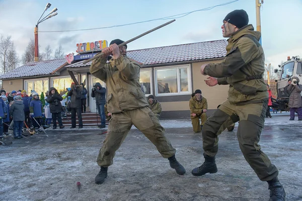 Russie Severodvinsk 2016 Manifestation Sur Les Combats Corps Corps Des — Photo