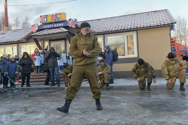 Russie Severodvinsk 2016 Manifestation Sur Les Combats Corps Corps Des — Photo