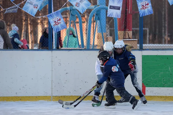 Rusya Hokey Sopaları Festivali Hokey Gün Açık Sokak Festivali Hokey — Stok fotoğraf