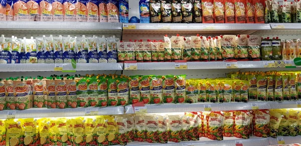 Russia Petersburg 2018 Packaging Mayonnaise Supermarket Shelves — Stock Photo, Image