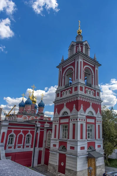 Rusya Moskova Moskova Rusya Znamensky Manastırı Işareti Theotokos 2018 Kilisesi — Stok fotoğraf
