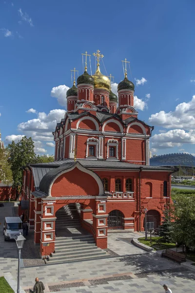 Rusya Moskova Moskova Rusya Znamensky Manastırı Işareti Theotokos 2018 Kilisesi — Stok fotoğraf