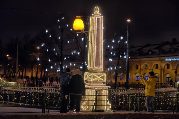 Ryssland Sankt Petersburg 2019 Överbryggar Smezhny Och Staro Nikolsky — Stockfoto