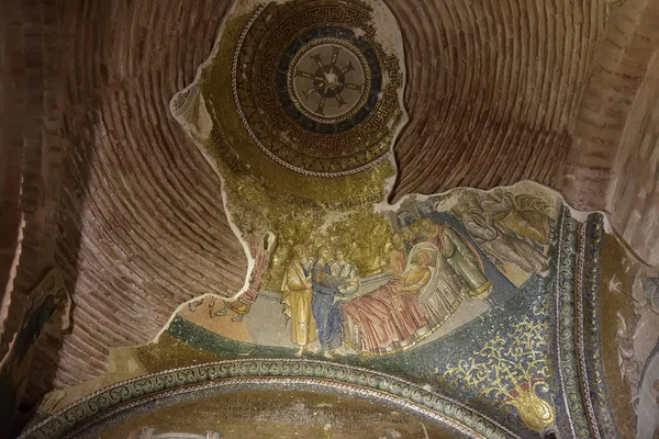 Τουρκία Κωνσταντινούπολη 2018 Τοιχογραφιών Κάτω Από Θόλο Στην Εκκλησία Της — Φωτογραφία Αρχείου