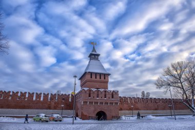 Russia, Tula 13,01,2019 Tula Kremlin in winter clipart