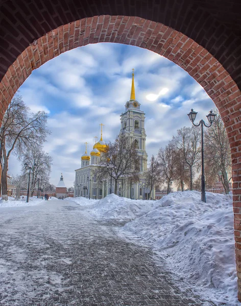 Cidade Tula Rússia Janeiro 2019 Edifício Catedral Assunção Tula Kremlin — Fotografia de Stock