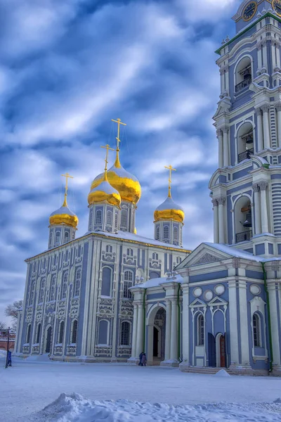 Város Tula Oroszország Január 2019 Tula Kreml Nagyboldogasszony Székesegyház Építése — Stock Fotó