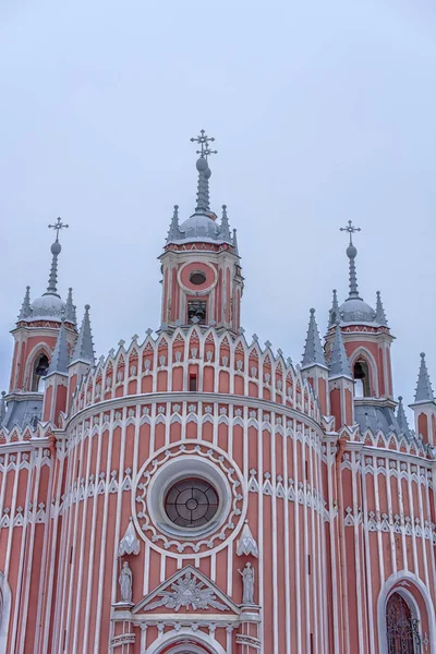 Ryssland Sankt Petersburg 2019 Kyrkan Födelsekyrkan Johannes Prefekten Chesme Kyrka — Stockfoto