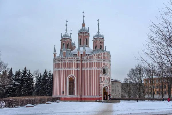 Rusko Petrohrad 2019 Kostel Narození Svatého Jana Prefekt Chesme Kostel — Stock fotografie
