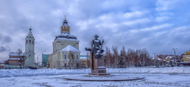 Russia, Tula. 13,01,2019 Nikolo-Zaretsky temple is an Orthodox church in Tula, the tomb of the Demidov family, a monument of history and culture of federal significance. clipart