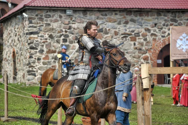 Ritter auf Pferd Turnier. Armee, uralt. — Stockfoto