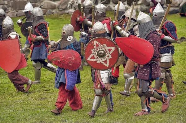 Caballeros en el campo de batalla . —  Fotos de Stock