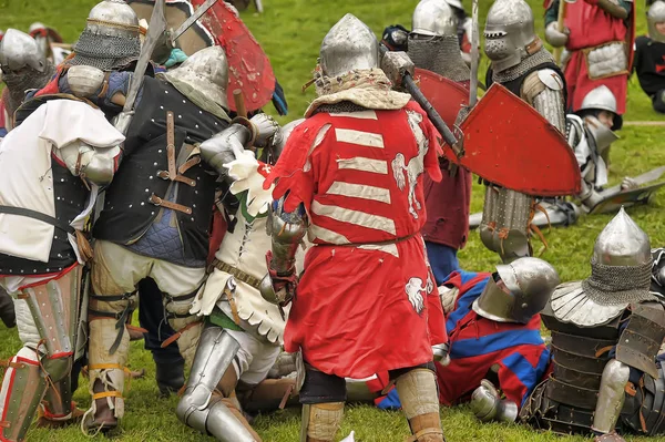 stock image Knights in the field of fight.