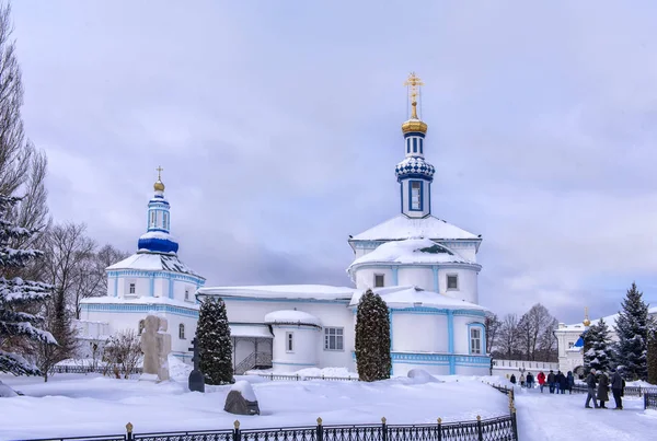 Райфский монастырь Божией Матери зимой — стоковое фото