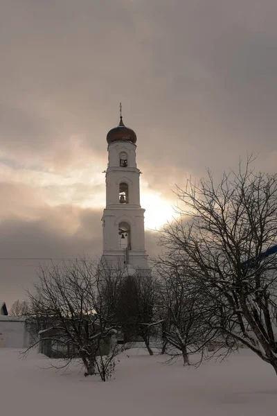 Raifsky Madre de Dios Monasterio en invierno — Foto de Stock