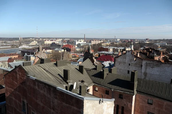 Вид на крыши старого города — стоковое фото