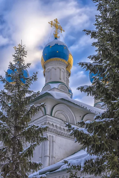 Храм Благовіщення Пресвятої Богородиці в зимовий період. Annu — стокове фото