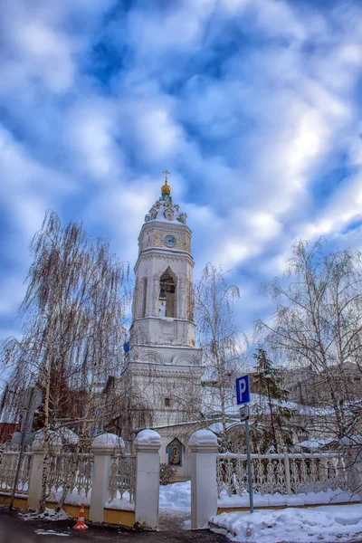 Igreja da Anunciação da Virgem no inverno. Annu... — Fotografia de Stock