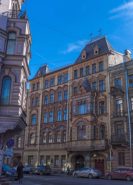 Fragment av lönsamma hus N.N. Nikonov, 1899-1900. St. — Stockfoto