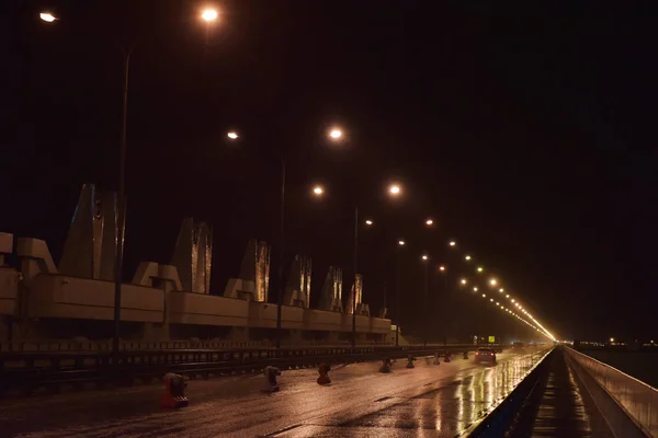 Dam on the Gulf of Finland at night — Stock Image Dam on the Gulf of Finland at night Stock Picture