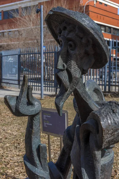 Szobrászat Park Museon, szobrászat Don Quijote — Stock Fotó