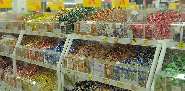 超市散装糖果 — 图库照片