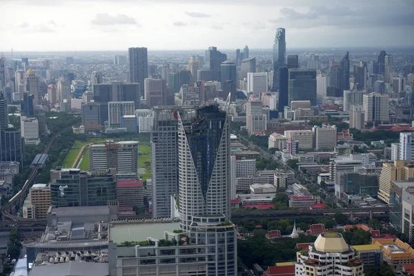 View from Bangkok sky  of the city and the sky before the rain — Stock Photo, Image