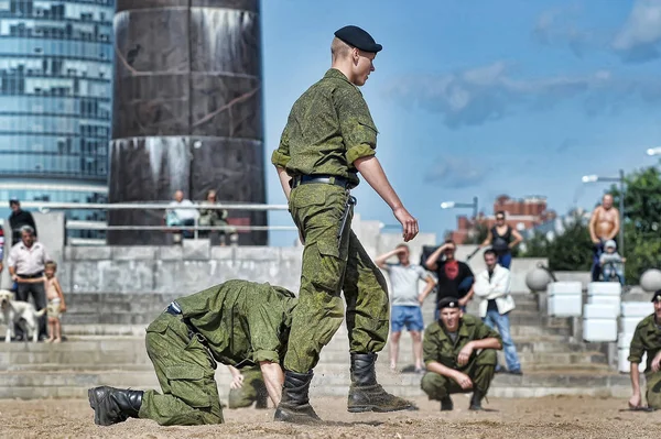 Demonstrativ prestation av marinkåren — Stockfoto