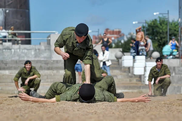 Demonstrative performance of the Marine Corps — Stock Photo, Image