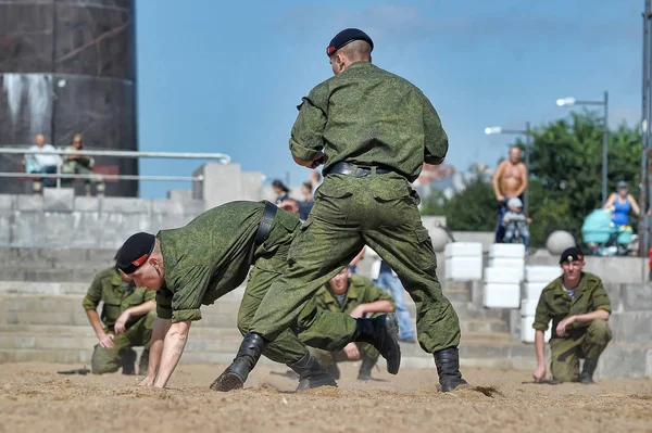 Demonstrative performance of the Marine Corps — Stock Photo, Image