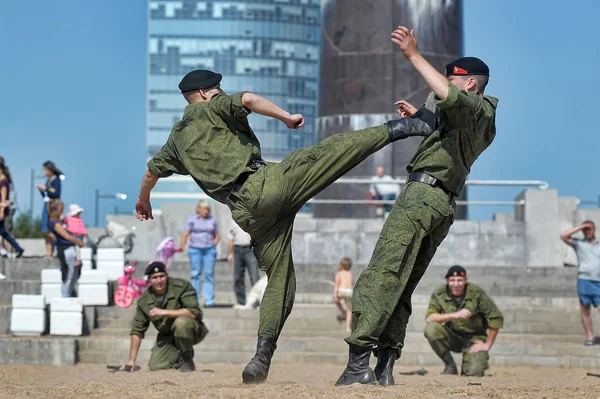 Demonstrative performance of the Marine Corps — Stock Photo, Image