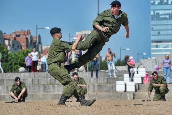 Demonstrative performance of the Marine Corps — Stock Photo, Image