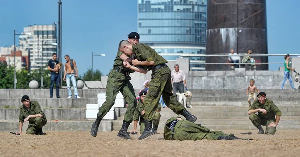 Demonstrative performance of the Marine Corps — Stock Photo, Image