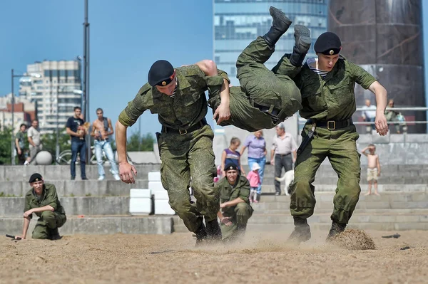 Demonstrative performance of the Marine Corps — Stock Photo, Image