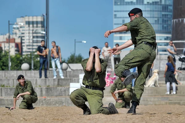 Demonstrative performance of the Marine Corps — Stock Photo, Image