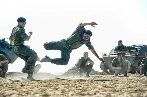 Demonstrative performance of the Marine Corps — Stock Photo, Image