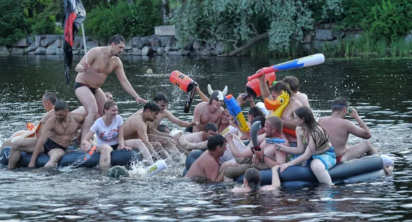 Bitwa wodna podczas obchodów dnia Neptuna — Zdjęcie stockowe