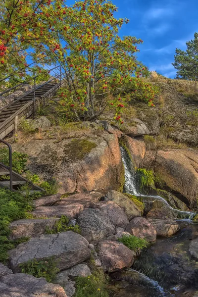 Водопад в парке Котка, Финляндия — стоковое фото