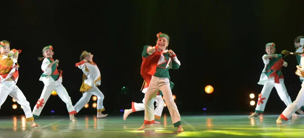 Russia Petersburg 2019 Performance Children Dance Group Russian Costumes Modern — Stock Photo, Image