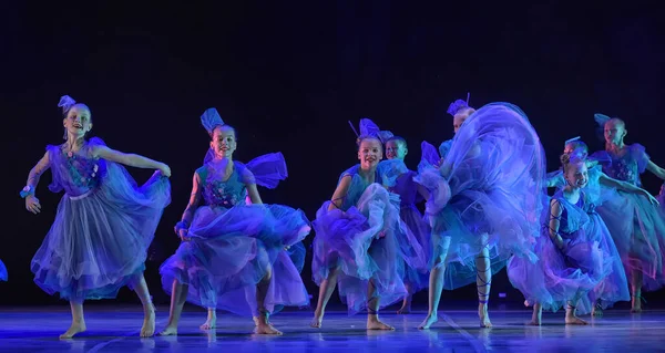 Russia Petersburg 2019 Performance Children Dance Group Ballet Chareography Open — Stock Photo, Image