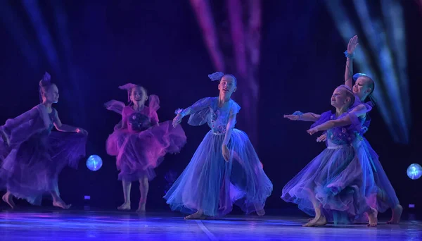 Russia Petersburg 2019 Performance Children Dance Group Ballet Chareography Open — Stock Photo, Image