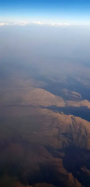 Vue Sur Montagne Depuis Fenêtre Avion — Photo