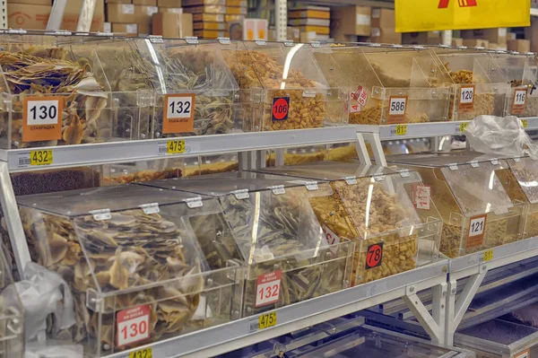 Russia Petersburg 2020 Dried Fish Supermarket — Stock Photo, Image