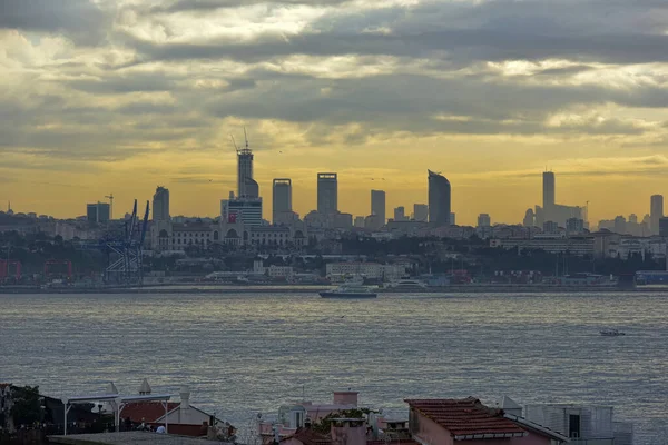 Turquie Istanbul 2018 Coucher Soleil Sur Ville Vue Sur Borfort — Photo