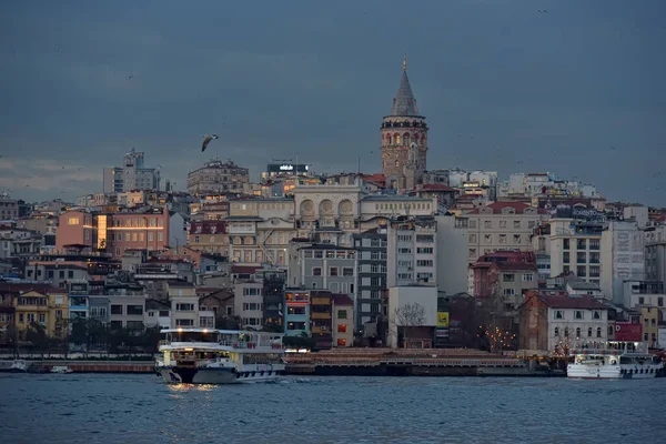 Turchia Istanbul 2018 Veduta Della Torre Galata Istanbul Caso Pioggia — Foto Stock