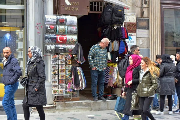 Turkey Istanbul 2018 Istiklal Street Una Delle Strade Pedonali Più — Foto Stock