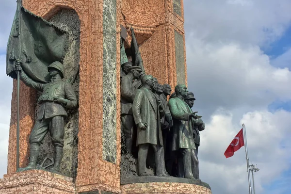 Turcja Stambuł 2018 Monument Republic Pomnik Republiki Jest Słynnym Pomnikiem — Zdjęcie stockowe