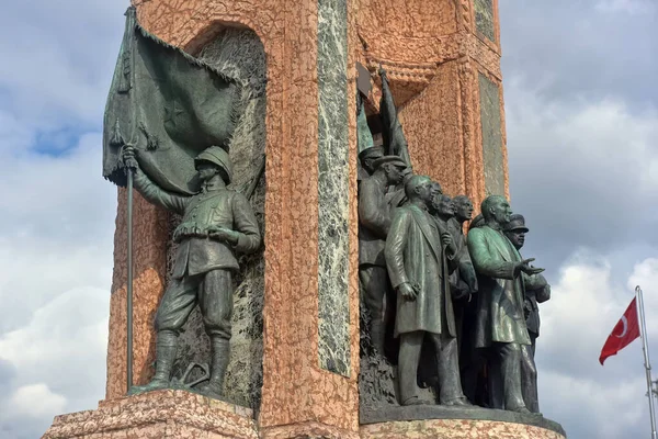 Turkije Istanbul 2018 Monument Republiek Het Republikeinse Monument Een Beroemd — Stockfoto